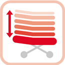 高さ調整（6段階）