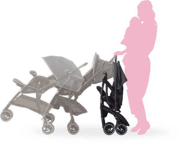 ワンタッチ開閉安定自立設計